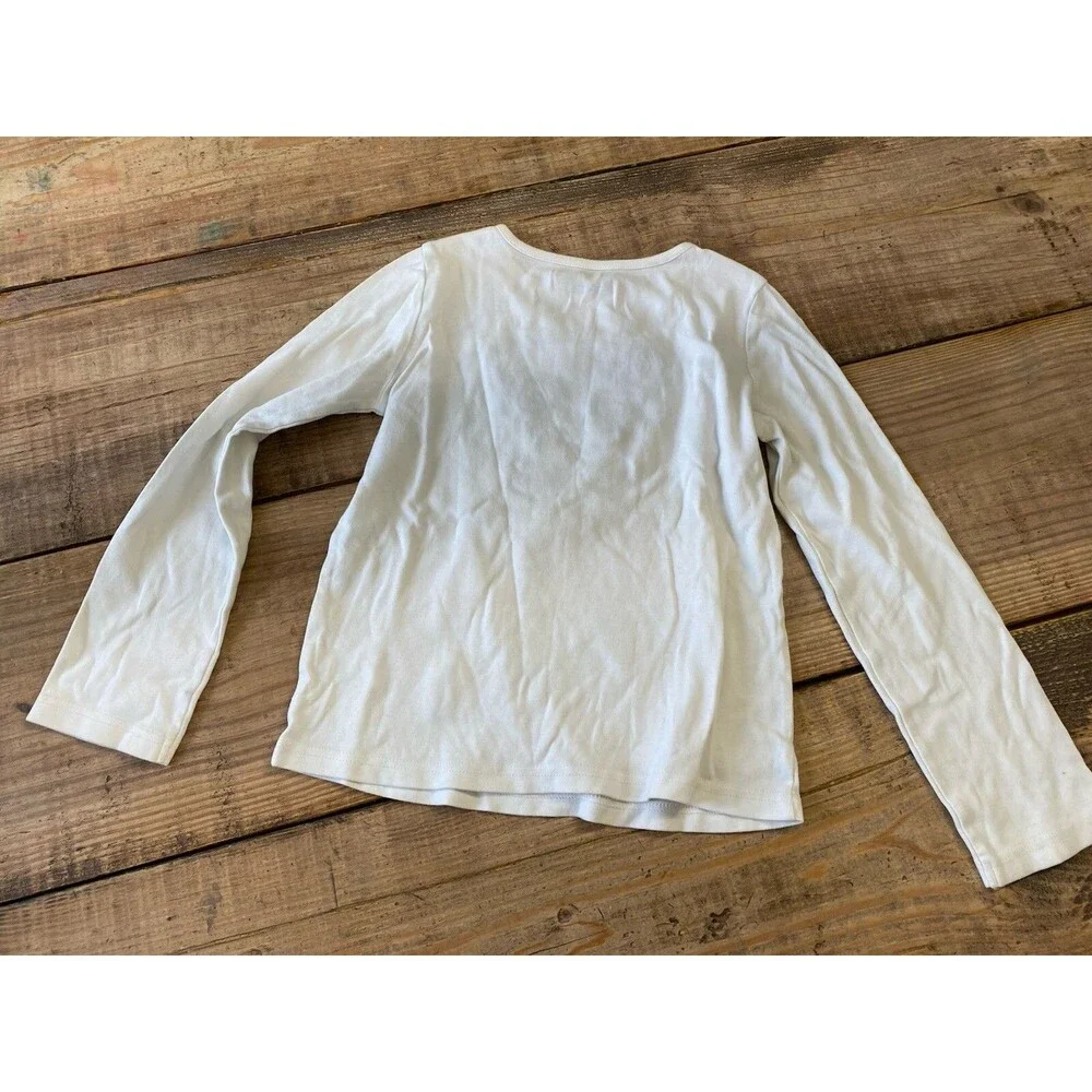 Gymboree Girl 10 Long Sleeve T-shirt Panda White